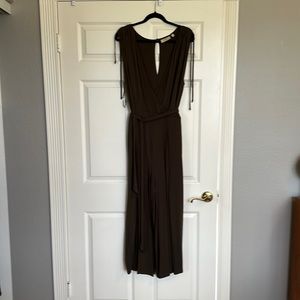 Anthropologie army green jumpsuit